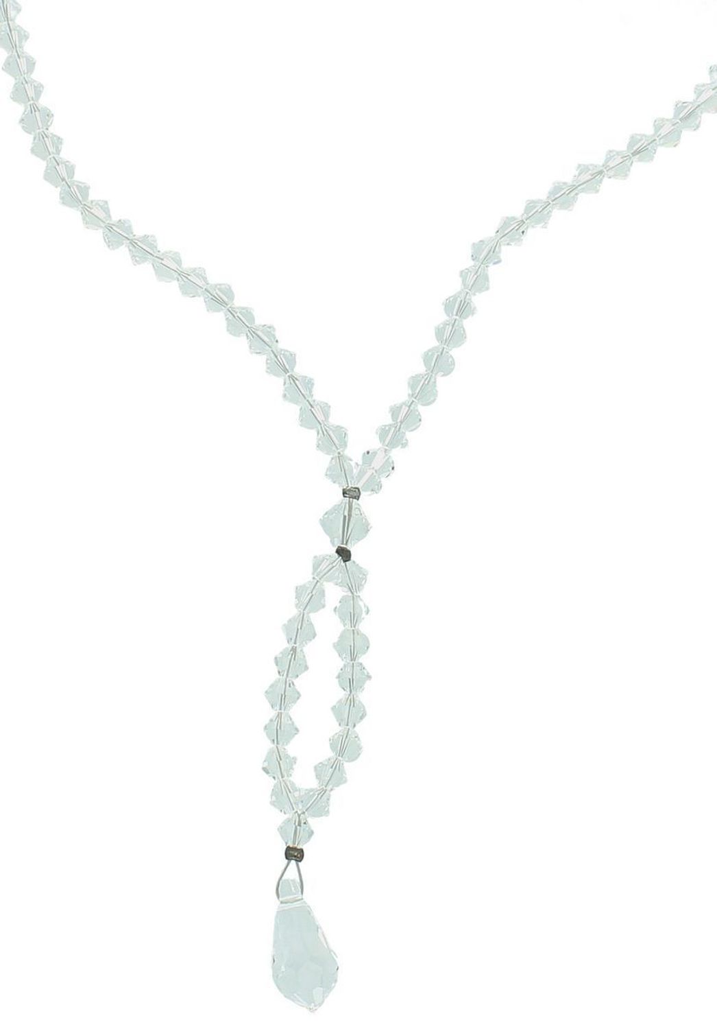 Naszyjnik srebrny z elementami Swarovskiego 'Kolia ślubna'. Naszyjnik z elementami Swarovskiego NR 485  Biżuteria naszyjnik Swarovski Radziszewska. Wykonana ze srebra próby 925 1.jpg